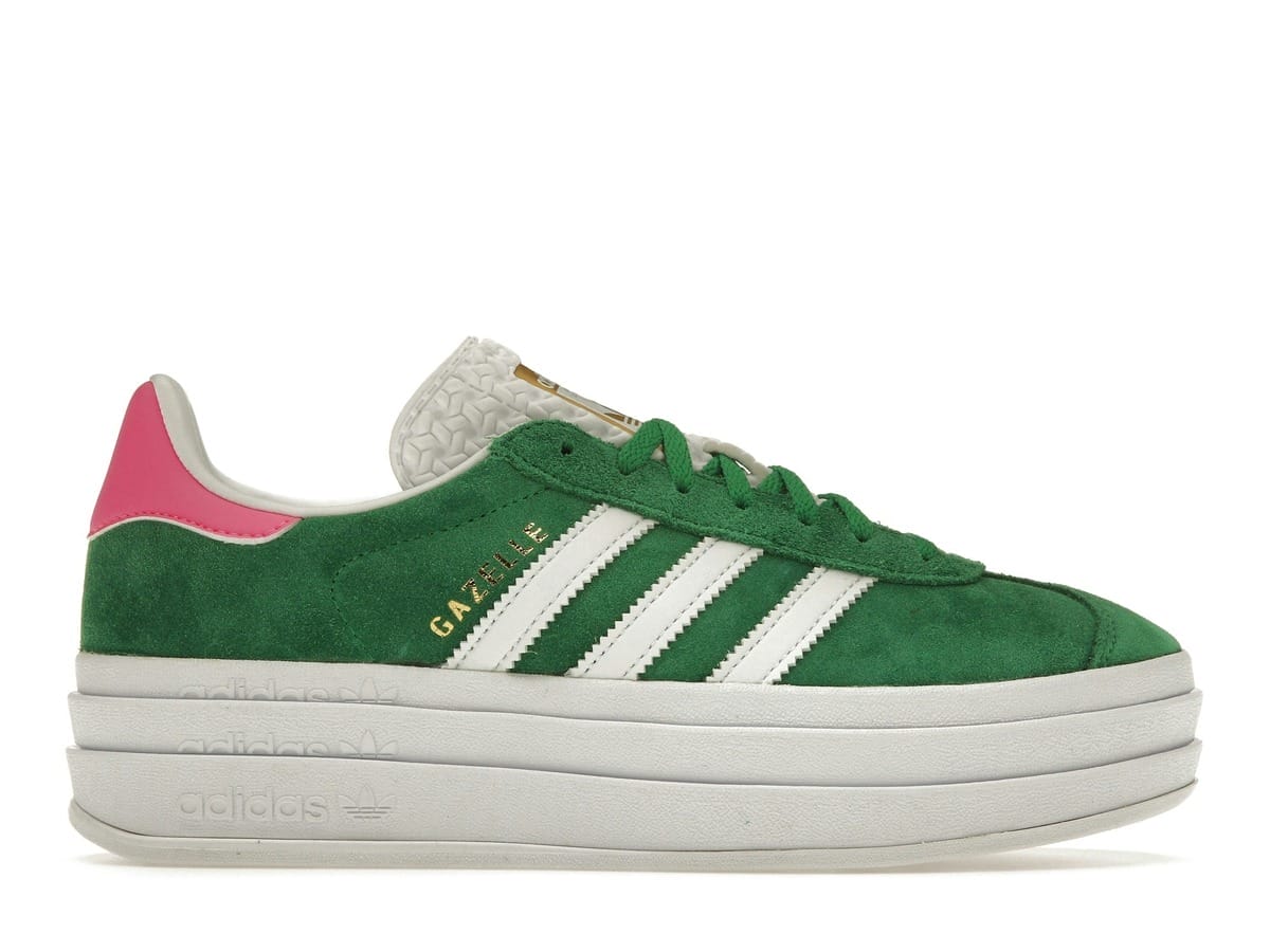 adidas Gazelle Bold Women’s Green Lucid Pink Sneakers IG3136